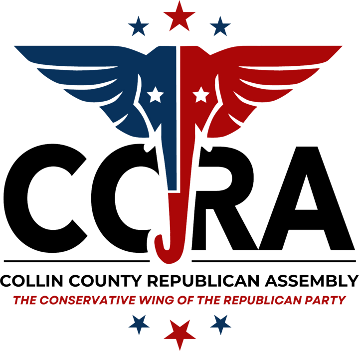 CCRA logo: Collin County Republican Assembly, the Conservative Wing of the Republican Party